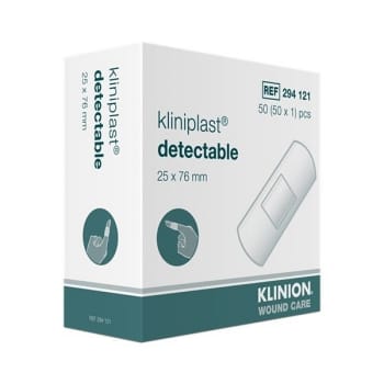 Kliniplast Detekterbart Blått Plaster 2,5x7,6 cm