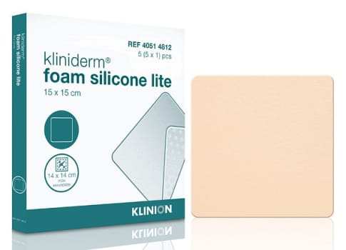 Bandasje skum Kliniderm Silicone Lite 15x15cm