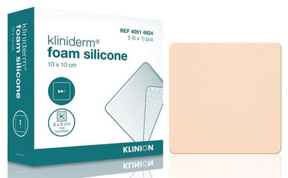 Bandasje skum Kliniderm Silicone 10x10cm
