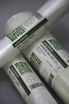 Søppelsekk transp Polygreen 125l grønn LDPE 750x1150mm 35my 25st/rle