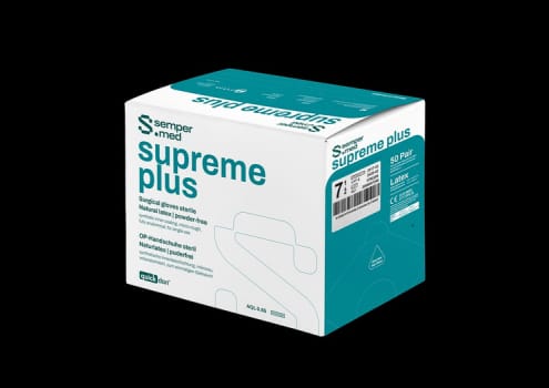 Hanske opr latex Sempermed Supreme Plus 7,5 hvit par