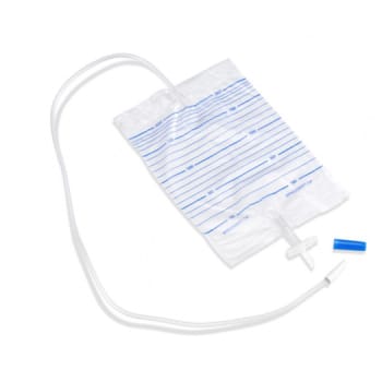 Curion, urinpose, 90 cm slange, kryssavtapping/FF, DEHP-fri, 2000 ml