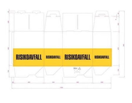 Risikoavfall kartong 44 liter