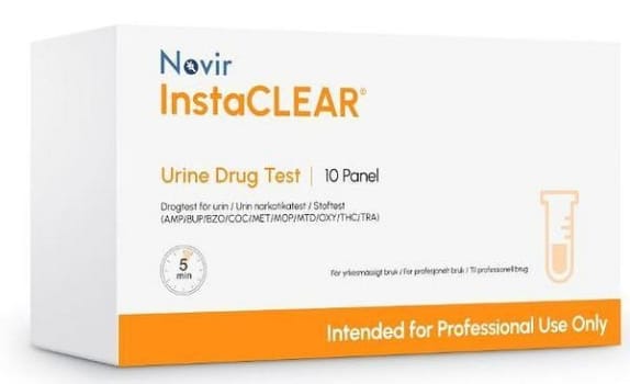 InstaCLEAR Multi 10-panel rusmiddeltest(urin). 25-pack