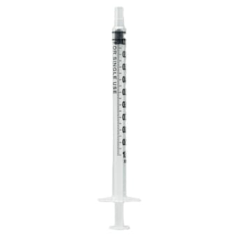 Klinion-sprøyte, Luer Slip, 1ml, 0,01ml gradering, uten lateks