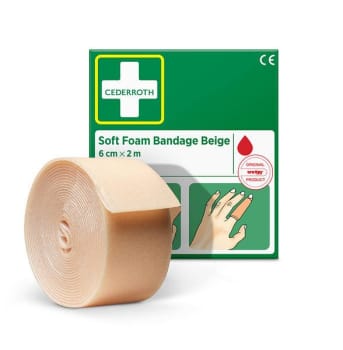 Cederroth Soft Foam Bandage Beige 6 cm x 2m