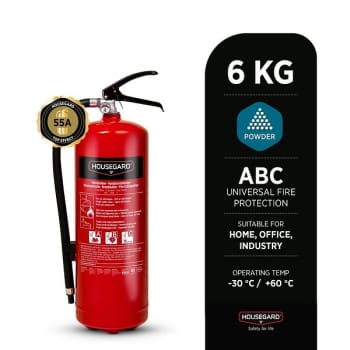 Brannslukker Houseguard 6kg pulver, PE6Hr-A 55A