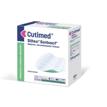 Skumbandasje Hydrofob Cutimed Siltec Sorbact 10x10cm,Steril