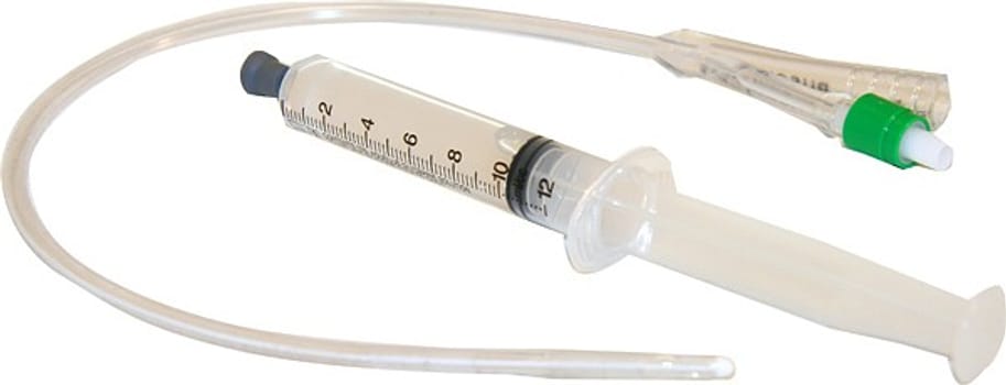 Kateter Aquaflate silikon 2-v 41cm 5/10ml Ch14 grønn