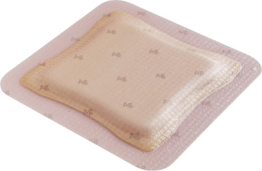 Bandasje sølv skum Allevyn AG Adhesive 12,5x12,5cm