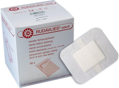 Bandasje selvklebende Rudavlies m/kompress 10x35cm