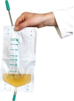 Urinpose ben 500ml n-w bakside slange 10cm