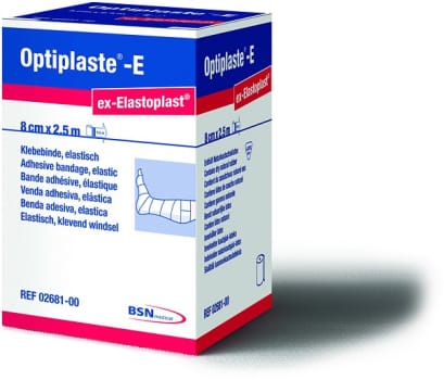 Kompresjonsbind Optiplast-E m/kleber 8cmx2.5m
