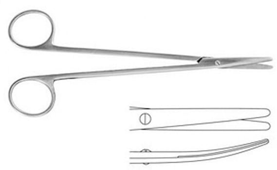 Saks kirurgisk Metzenbaum buet butt/butt 20cm