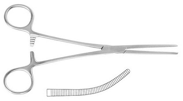 Arterieklemme buet 16cm