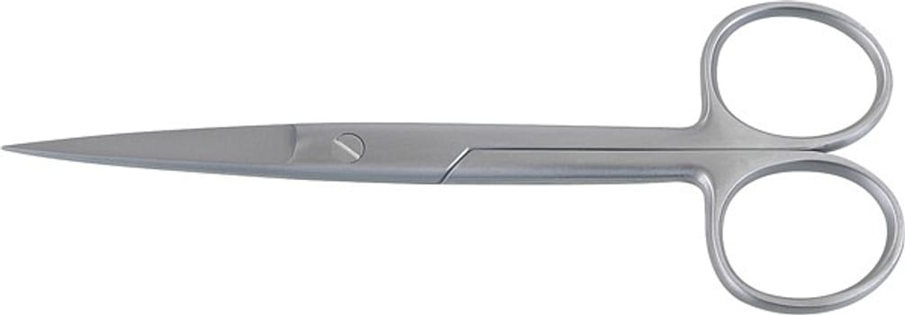 Saks kirurgisk rett spiss/spiss 13cm
