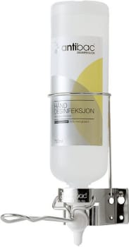 Dispenser Antibac stål m/bøyle flaske 750ml