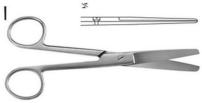 Saks kirurgisk buet butt/butt 14,5cm