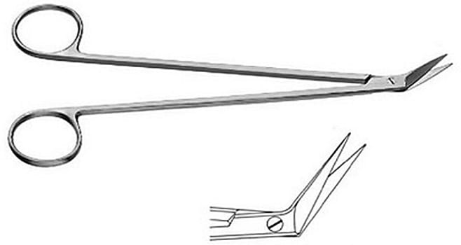Saks kirurgisk Potts Smith buet spiss/butt 19cm