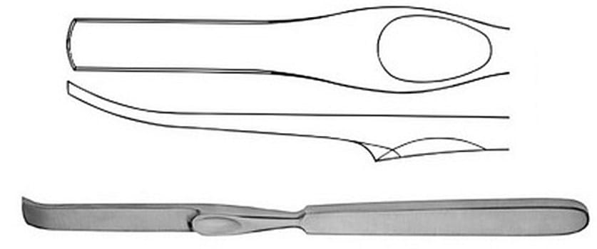 Raspatorium ben Lambotte 20mm bred 21cm