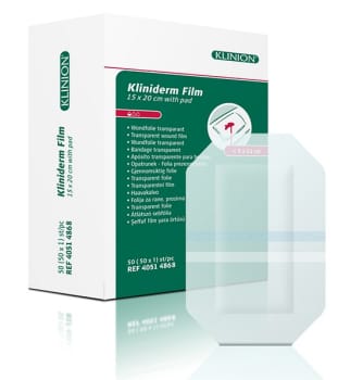Bandasje transparent Kliniderm Film m/pad 15x20cm