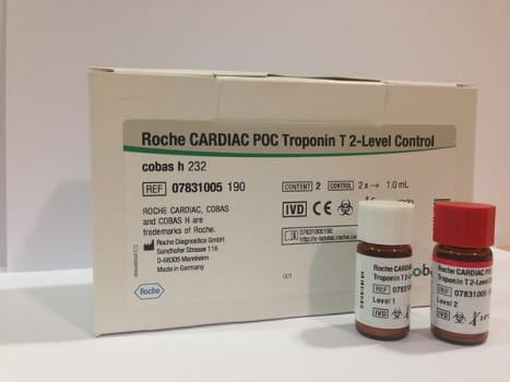 Cardiac kontroll Troponin T Cobas h 232 2x6stk