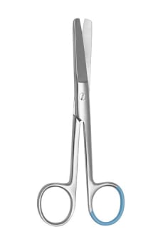 Saks kirurgisk buet spiss/butt 14cm engangs