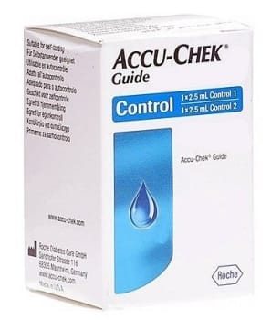 Accu-Chek Guide kontrolløsning 2 nivå 2,5ml 2pk