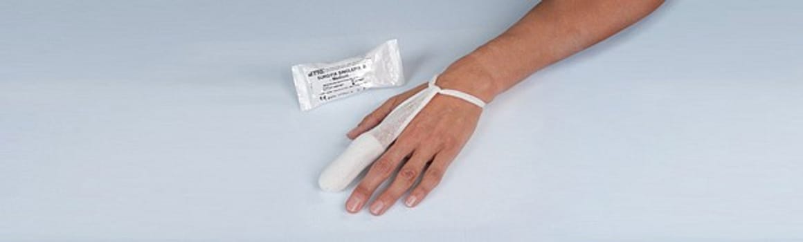 Bandasje finger Singlefix u/latex M hvit