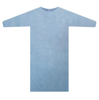 Stellefrakk lengde 115cm M blå
