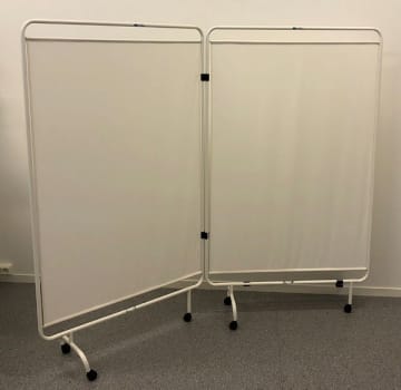 Skjermbrett 2-delt m/trekk 100cm