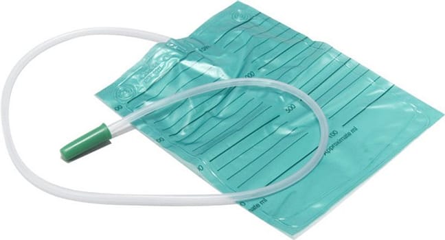 Urinpose Curibag grønn 1,5l slange 90cm