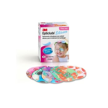 Øyelapp 3M Opticlude silikon mini 5x6cm rosa