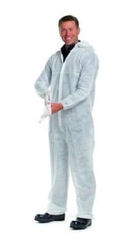 Bekledning kjeledress m/hette XXL hvit