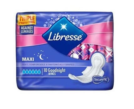 Sanitetsbind Libresse Maxi Goodnight Wing 10