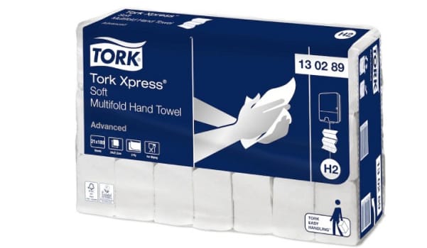 Håndtørkepapir Tork Xpress Multifold 2-lag 180ark