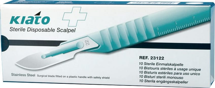 Skalpell steril Kiato Plus rustfrit nr 22