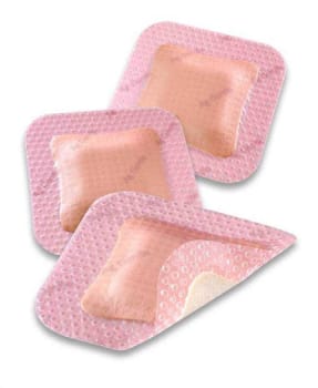Skumbandasje Allevyn Ag Gentle Border silikon sølv steril 7,5cmx7,5cm