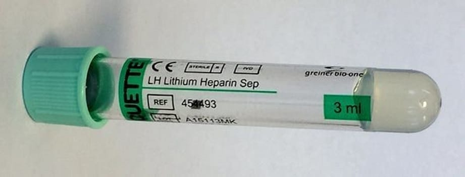 Vakuumrör Vacuette Li-Hep Gel 5/3ml Ljusgrön Dragkork Transp