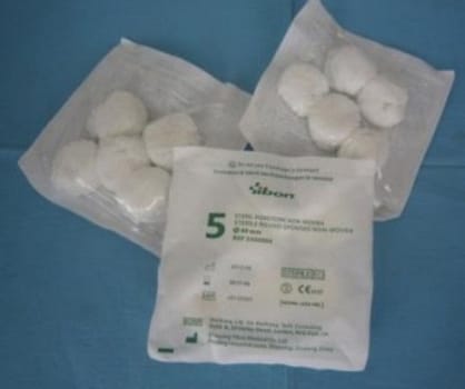 Rundtork gasväv ø30mm steril 5-pack