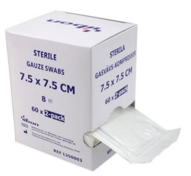 Kompress gasväv 12L Yibon 10x20cm steril 2-pack