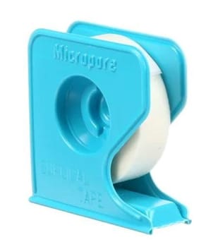Papperstejp Micropore 1,25cmx 9,14m med hållare vit rle
