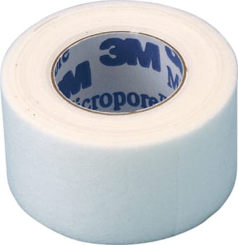 Papperstejp Micropore 2,5cmx9,14m utan hållare vit rle