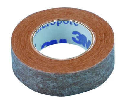 Papperstejp Micropore 1,25cmx9,14m utan hållare beige