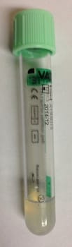 Vakuumrör vacuette li-hep gel 5/3,5ml ljusgrön dragkork transp