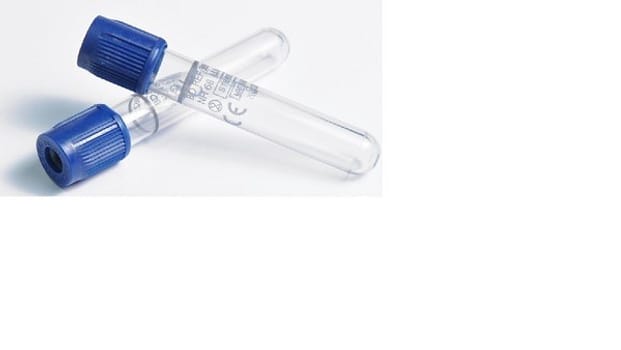 Vakuumrör vacutainer na-hep 5/4ml blå papper