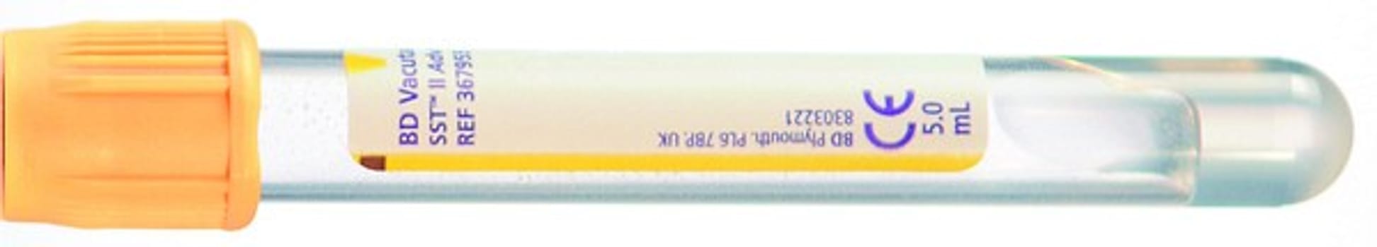 Vakuumrör vacutainer koag akt gel 7/5ml gul papper 100st/fp