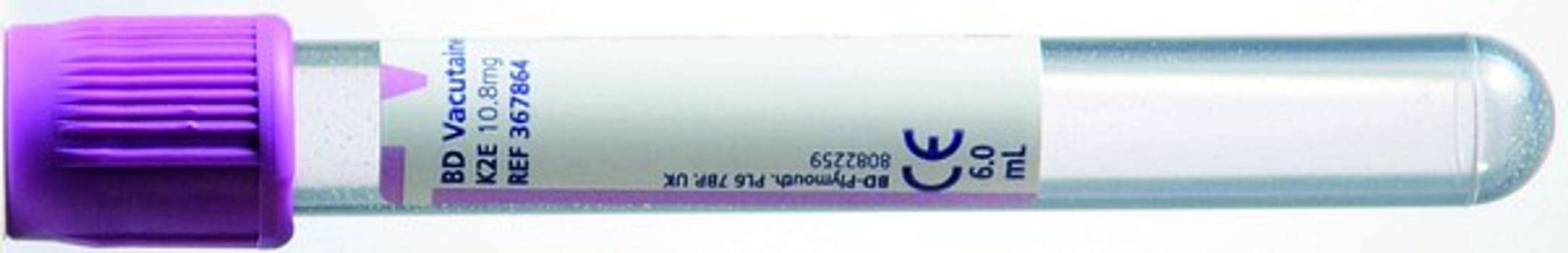 Vakuumrör vacutainer k2-edta 7/6ml lila papper