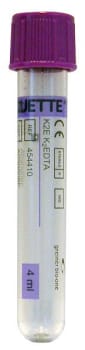 Vakuumrör vacuette k2-edta 5/4ml lila dragkork transp