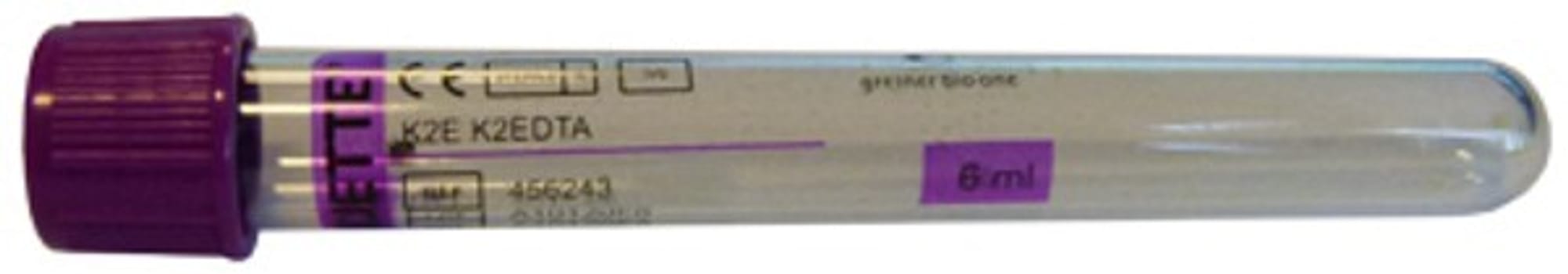 Vakuumrör vacuette k2-edta 7/6ml lila dragkork transp 50st/fp